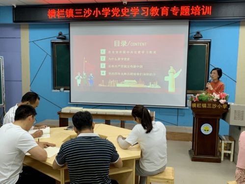 百年大党 百年辉煌,横栏镇三沙小学召开党史学习教育专题报告会丨党史学习悟思想